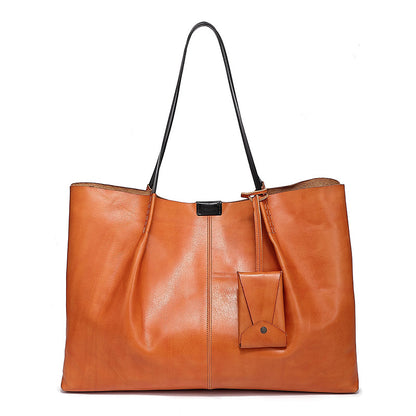 Li Ji | Original handmade genuine leather | Japanese first-layer cow leather バッグ large-capacity tote bag cx03