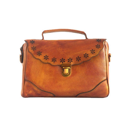 Li Ji | Original handmade genuine leather | Vintage hand-rubbed vegetable tanned cow leather doctor bag No. i099