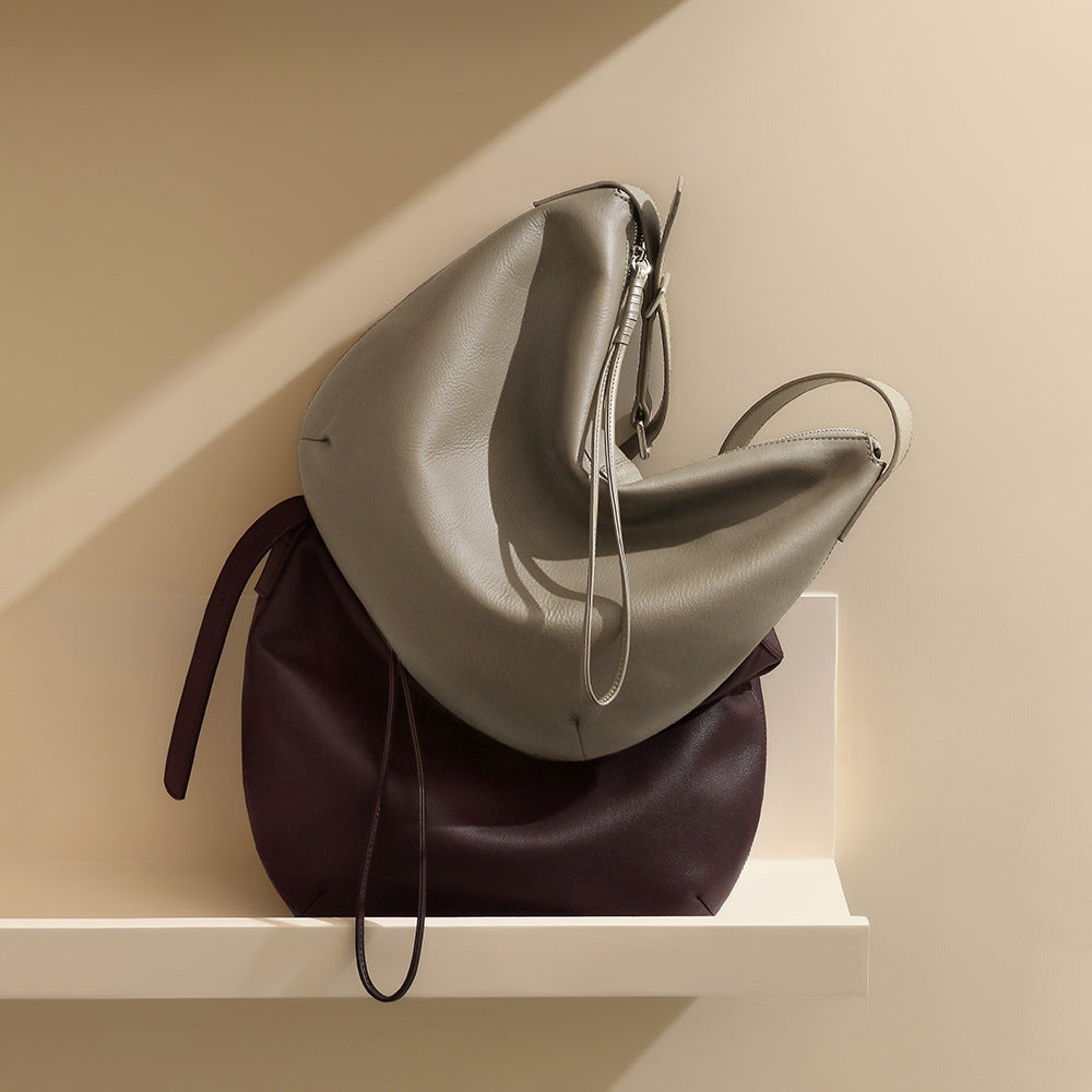 Li Ji | Original handmade genuine leather | First-layer cowhide, soft and hand-made dumpling bag No. jy5510 