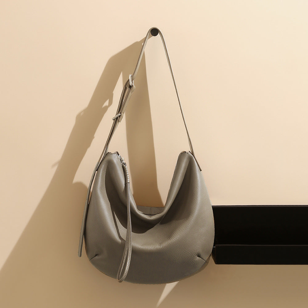 Li Ji | Original handmade genuine leather | First-layer cowhide, soft and hand-made dumpling bag No. jy5510 