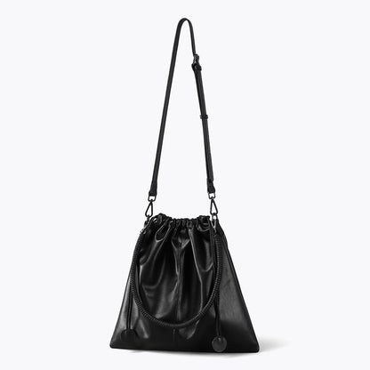 Li Ji | Original handmade genuine leather | Simple style pleated cuffed mother-in-law bag No. jy6014 