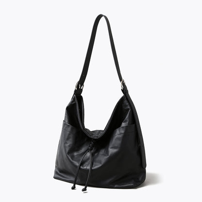 Li Ji | Original handmade genuine leather | Lazy style armpit bag with bow tie No. jy9092 