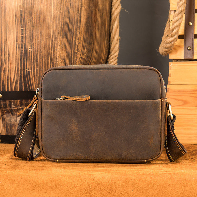 Li Ji | Original leather handmade | Single cowhide crossbody bag simplified version No. 195-8