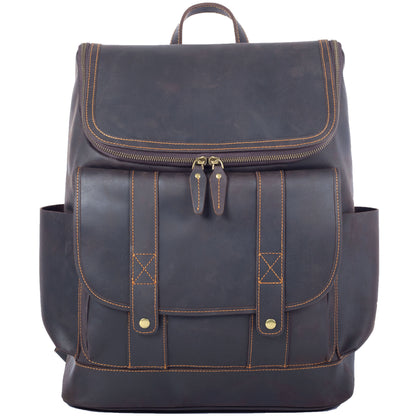 Li Ji | Original leather handmade | Mad cow leather large backpack No. 65604 