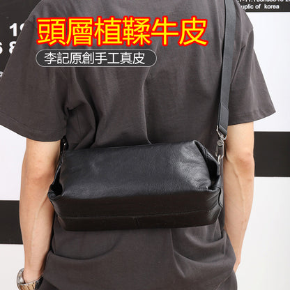 Li Ji | Original handmade genuine leather | Ruo Zhe and young and middle-aged cow leather satchel No. 2712