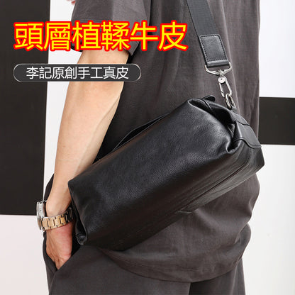 Li Ji | Original handmade genuine leather | Ruo Zhe and young and middle-aged cow leather satchel No. 2712