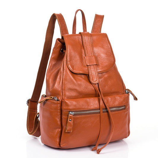 Li Ji | Original handmade genuine leather | First-layer cow leather men's and women's backpack No. 80811 