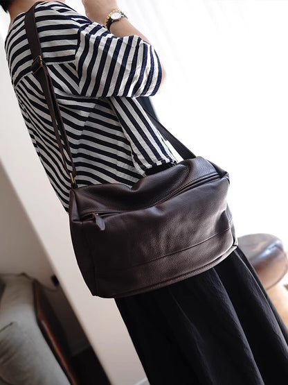 Li Ji | Original handmade | Genuine leather Western-style women's shoulder bag motorcycle bag No. M2056 