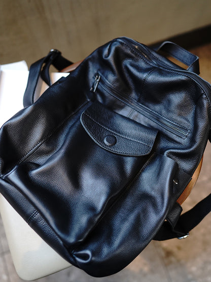 Li Ji | Original handmade genuine leather | Super nice, soft, casual and very good backpack No. ls0298 