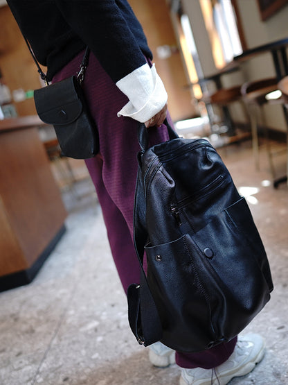 Li Ji | Original handmade genuine leather | Super nice, soft, casual and very good backpack No. ls0298 