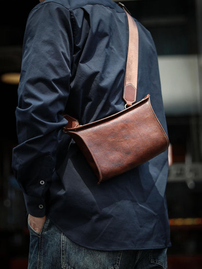 Li Ji | Original handmade leather | Exquisite and practical cool crossbody bag No. ls6240 