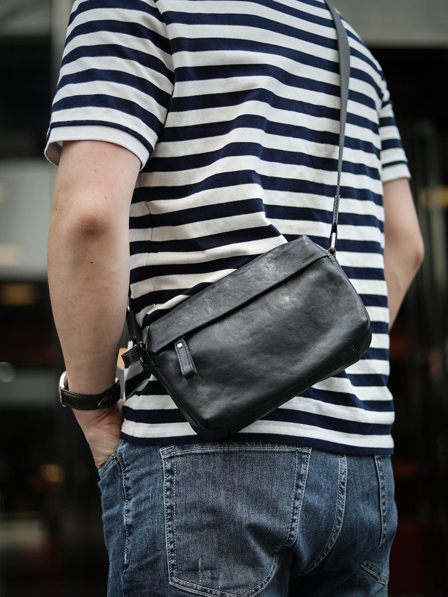 Li Ji | Original handmade genuine leather | Craftsman's hand-made commuting casual bag ls8973 