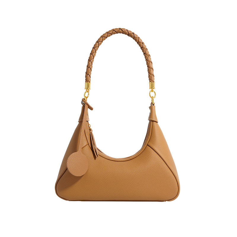 Li Ji | Original handmade genuine leather | High-quality half-moon versatile baguette bag No. m7509 