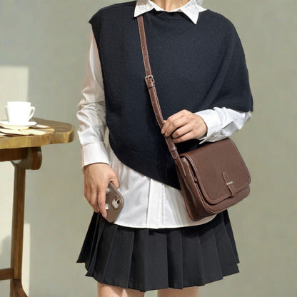 Li Ji | Original handmade genuine leather | Soft-touch vegetable tanned leather messenger bag No. 1131 