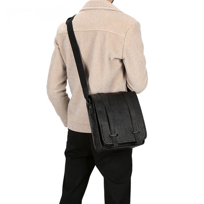 Li Ji | Original handmade genuine leather | Business and casual first-layer cowhide shoulder bag No. P0085 