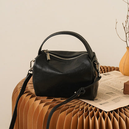 Li Ji | Original handmade genuine leather | Vegetable-tanned first-layer cowhide texture and small square bag No. 199 