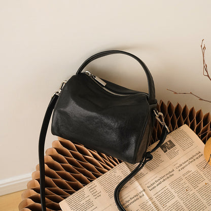 Li Ji | Original handmade genuine leather | Vegetable-tanned first-layer cowhide texture and small square bag No. 199 