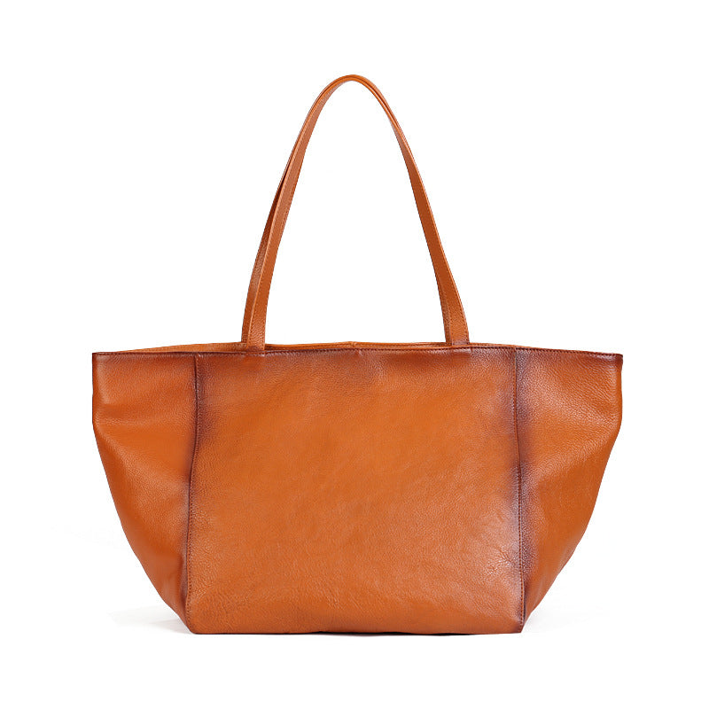 Li Ji | Original handmade leather | Simple style, vegetable tanned leather, lightweight shopping bag No. sj3066 