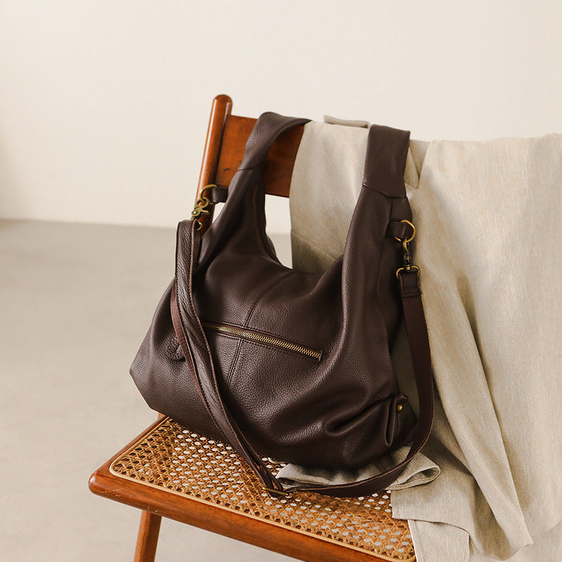 Li Ji | Original handmade leather | Classic retro て峳选べ commuter armpit bag No. sj9135 