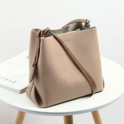 Li Ji | Original handmade leather | Ambient style bucket bag v5843 