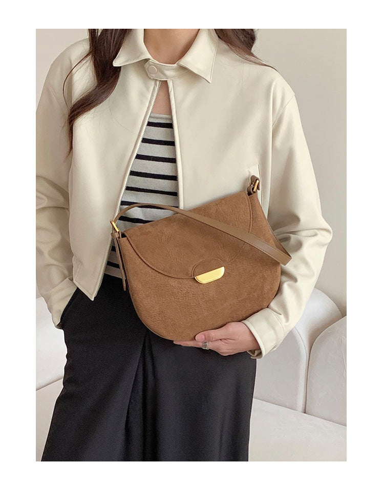 Li Ji | Original handmade genuine leather | Softness and texture, strong saddle bag No. w60018