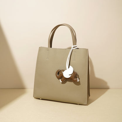 Li Ji | Original handmade genuine leather | Simple casual first-layer cowhide bucket bag No. w7152