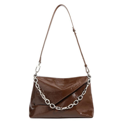 Li Ji | Original handmade leather | Simple chain square crossbody bag x9207