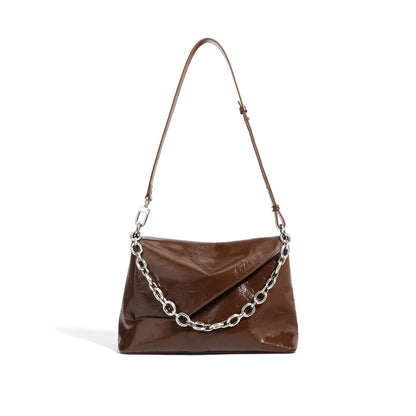 Li Ji | Original handmade leather | Simple chain square crossbody bag x9207