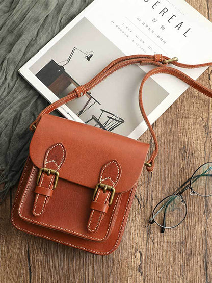 Li Ji | Original handmade genuine leather | Wen Yunfan vegetable tanned leather handmade small square bag No. Z21021 