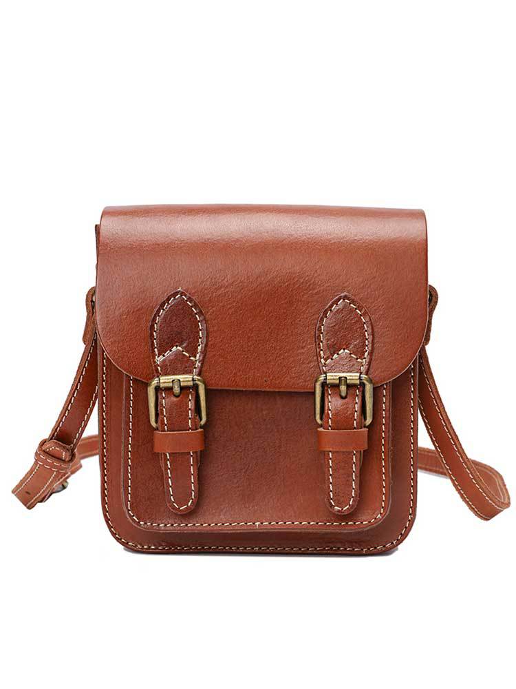 Li Ji | Original handmade genuine leather | Wen Yunfan vegetable tanned leather handmade small square bag No. Z21021 