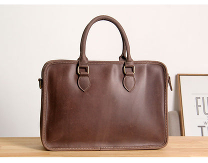 Li Ji | Original handmade leather | First layer crazy horse leather briefcase-YS8727 