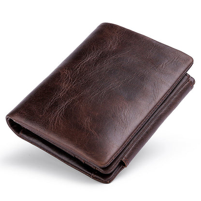 Li Ji | Original handmade leather | Tri-fold wallet No. 0191 