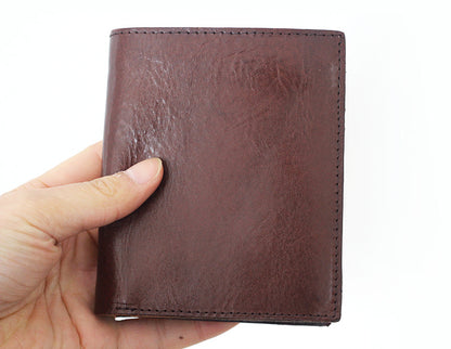 Li Ji | Original genuine leather handmade | Tree paste leather classic wallet No. PQ318 