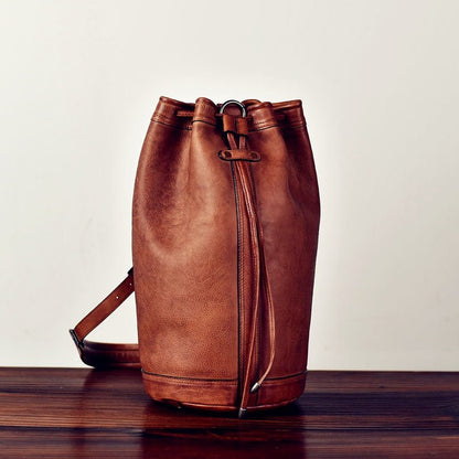 Li Ji | Original leather handmade | Men's bucket bag, cool and trendy! No. 8234 