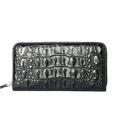 Li Ji | Original handmade genuine leather | Thailand Siamese crocodile leather back bone wallet bag No. 2002-1