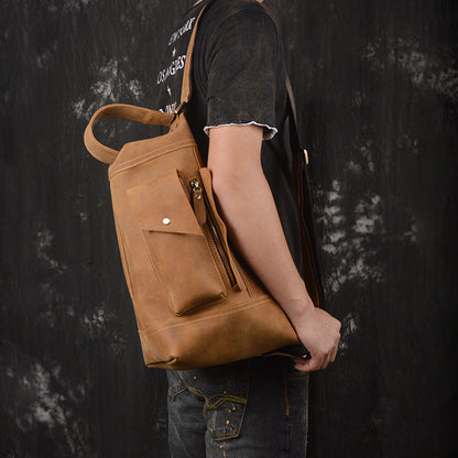 Li Ji | Original leather handmade | Mountaineering chest bag No. 017