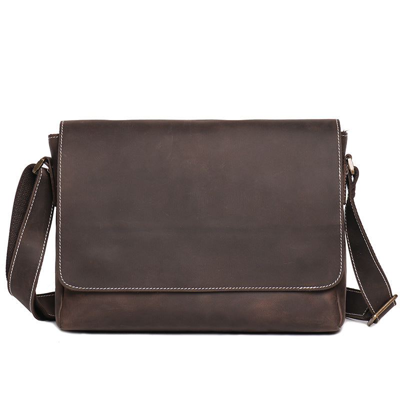 Li Ji | Original handmade genuine leather | Cow leather messenger bag No. 30166 