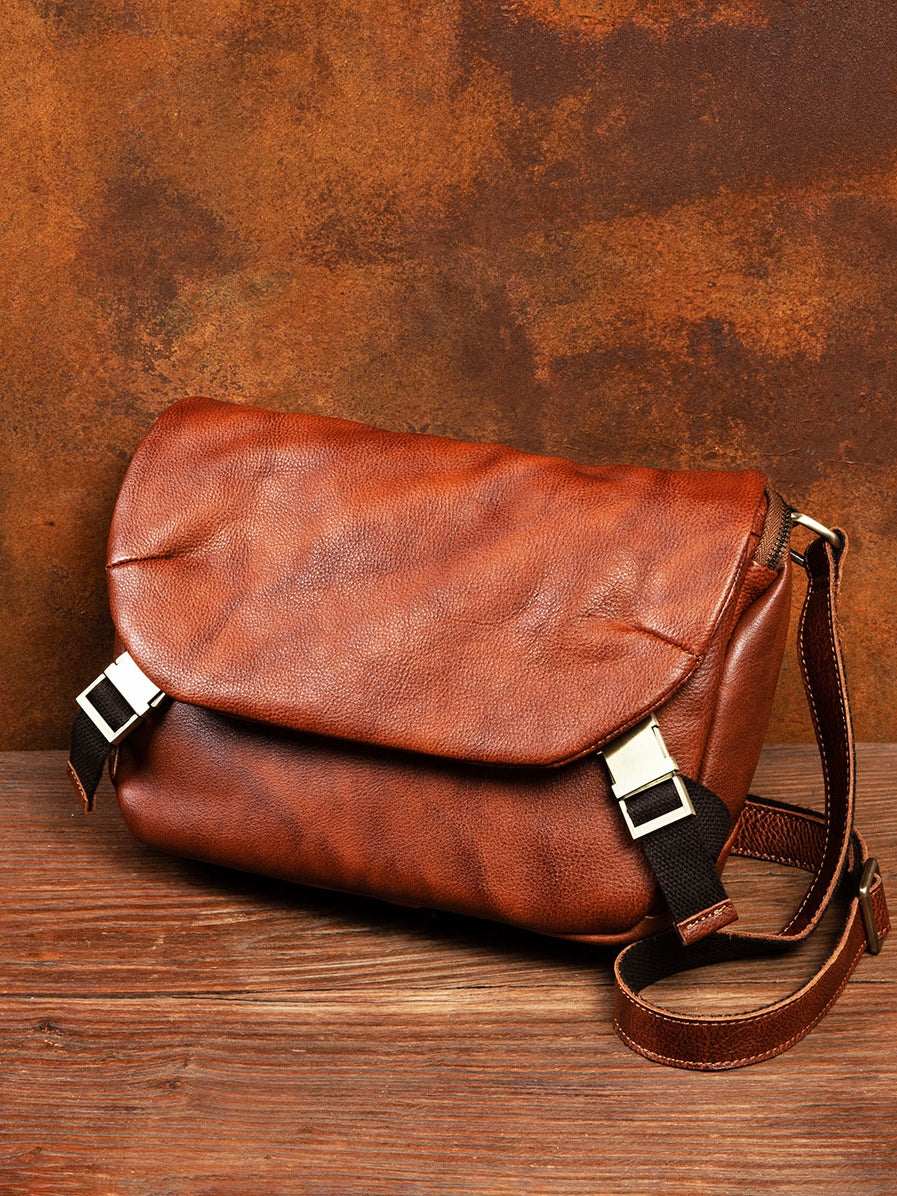 Li Ji | Original genuine leather handmade | ins trendy functional messenger bag No. 5110 