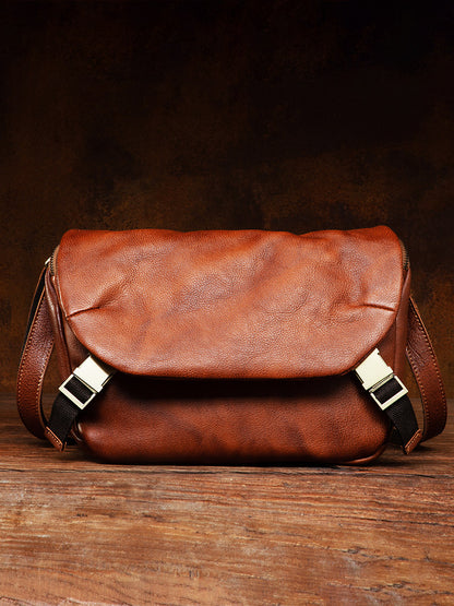 Li Ji | Original genuine leather handmade | ins trendy functional messenger bag No. 5110 