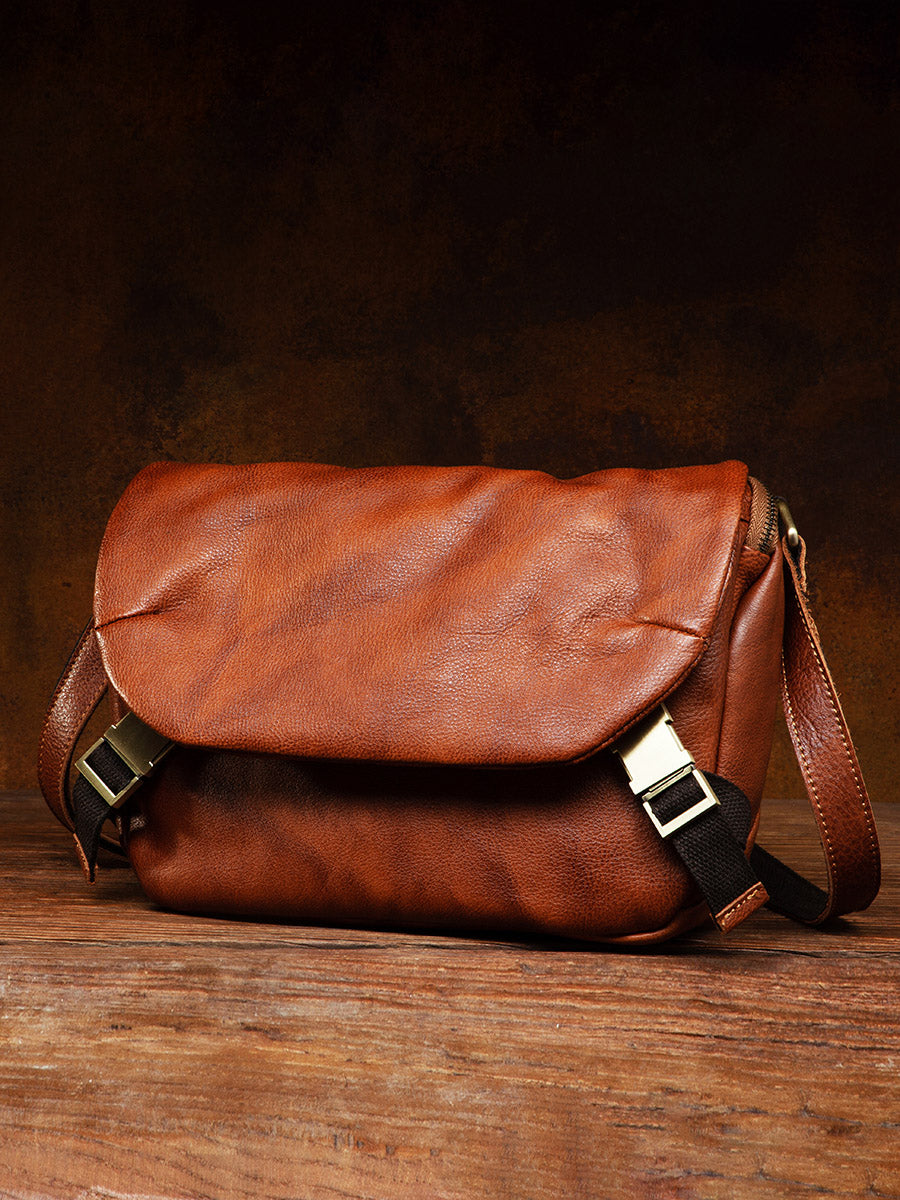 Li Ji | Original genuine leather handmade | ins trendy functional messenger bag No. 5110 