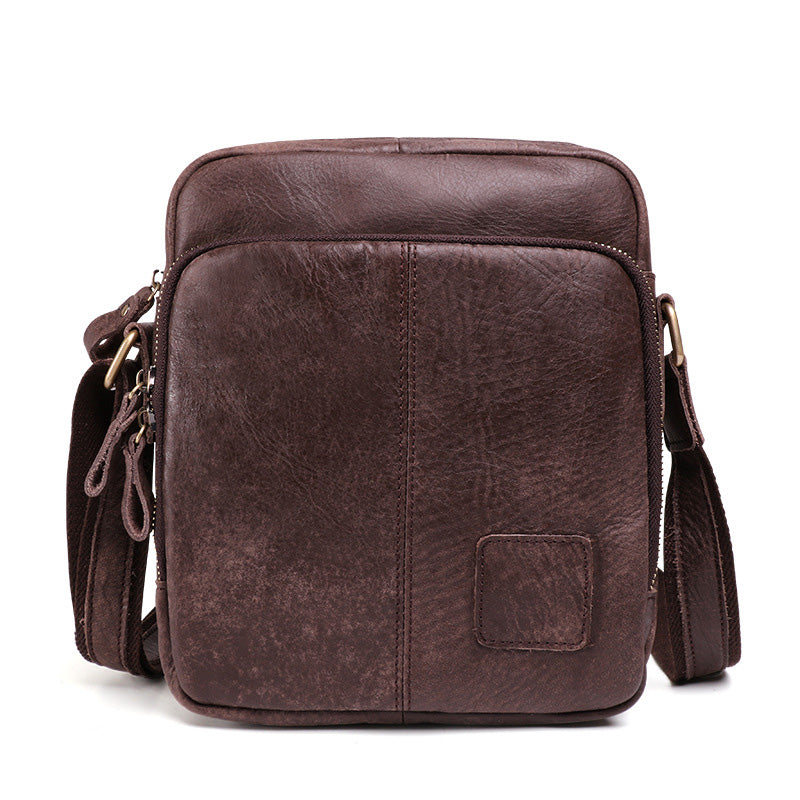 Li Ji | Original handmade leather | Matte cowhide square shoulder bag crossbody bag No. 6423 