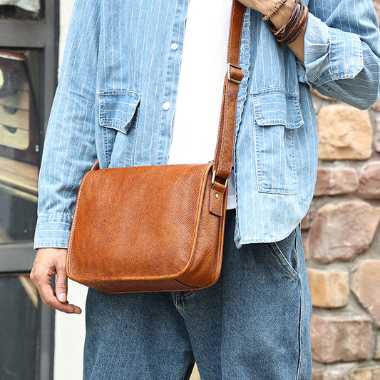 Li Ji | Original handmade leather | Trendy vegetable tanned shoulder bag on the street No. 6757 