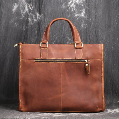 Li Ji | Original leather handmade | Three-dimensional bag portable briefcase No. 7073 