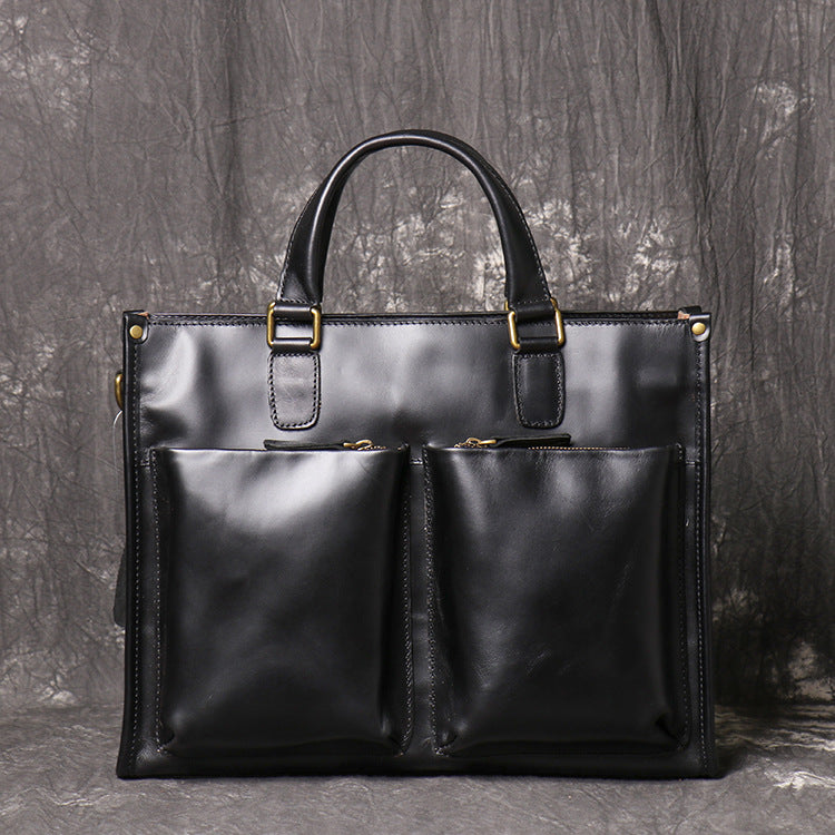 Li Ji | Original leather handmade | Three-dimensional bag portable briefcase No. 7073 