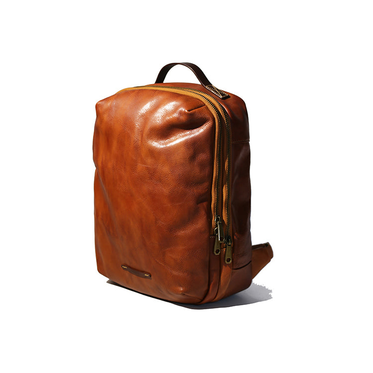 Li Ji | Original genuine leather | Vegetable tanned cowhide handmade travel backpack No. 80603