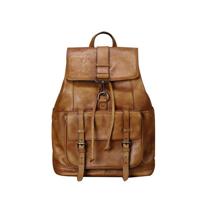 Li Ji | Original handmade leather | Vegetable tanned cowhide 21-inch backpack travel bag No. 88036