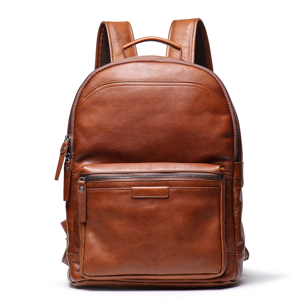 Li Ji | Original handmade leather | Curved first-layer cowhide backpack No. 88120 