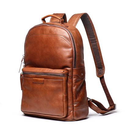 Li Ji | Original handmade leather | Curved first-layer cowhide backpack No. 88120 