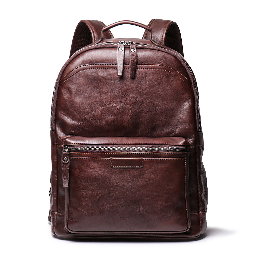 Li Ji | Original handmade leather | Curved first-layer cowhide backpack No. 88120 