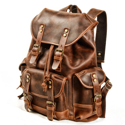 Li Ji | Original leather handmade | European and American outdoor travel and mountaineering backpack No. 9508-3